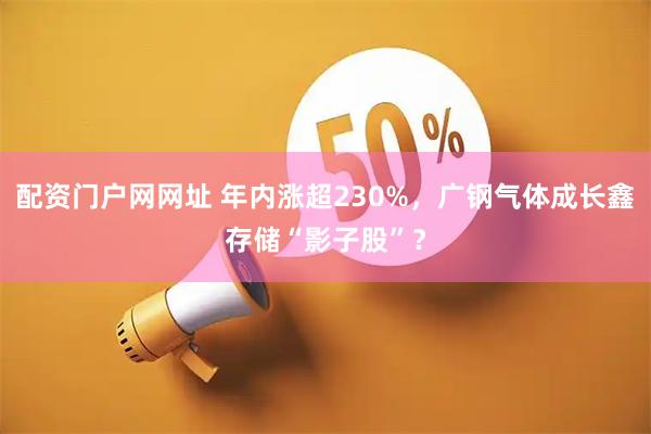 配资门户网网址 年内涨超230%，广钢气体成长鑫存储“影子股”？